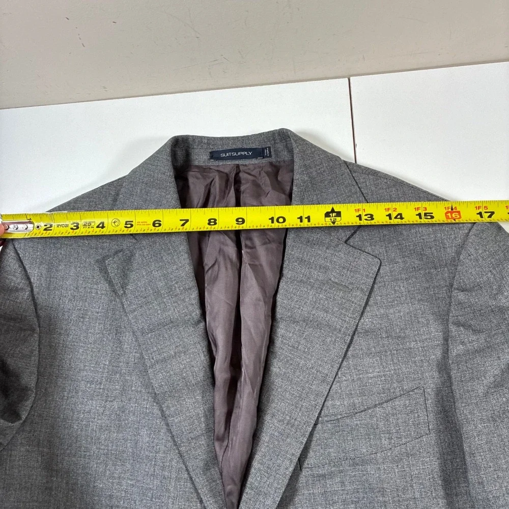 Suitsupply Vitale Barberis Canonico Blazer 40 Grey Lazio Slim Wool Sport Jacket